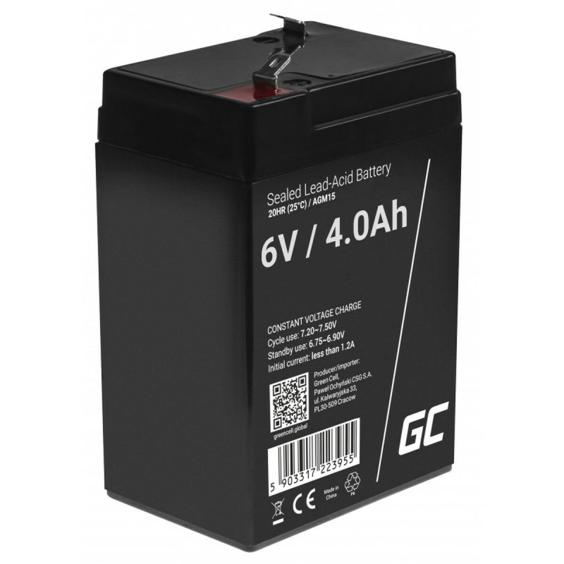 Batteria per Gruppo di Continuità UPS Green Cell AGM15 4 Ah 220 V Batteria per Gruppo di Continuità UPS Green Cell AGM15 4 Ah 220 V