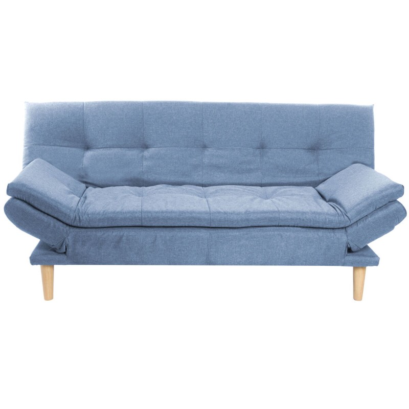 Divano DKD Home Decor Azzurro Blu cielo Naturale Legno Scandi 180 x 85 x 83 cm Divano DKD Home Decor Azzurro Blu cielo Naturale Legno Scandi 180 x 85 x 83 cm