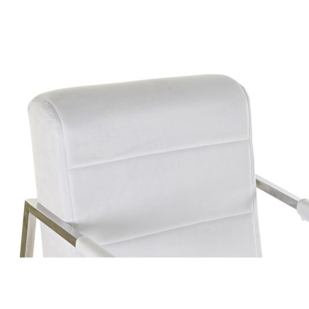 Sedia DKD Home Decor Poliestere Acciaio Bianco (56 x 68 x 92 cm)