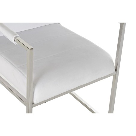 Sedia DKD Home Decor Poliestere Acciaio Bianco (56 x 68 x 92 cm)