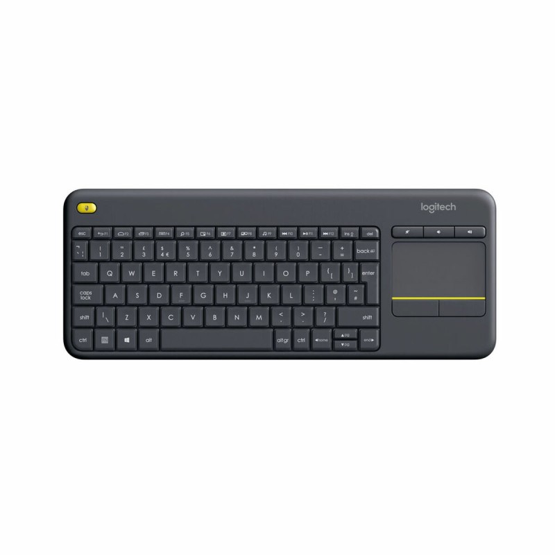 Tastiera Logitech K400 Plus Tv Nero Qwerty in Spagnolo QWERTY Tastiera Logitech K400 Plus Tv Nero Qwerty in Spagnolo QWERTY