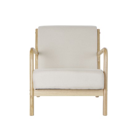 Poltrona DKD Home Decor Beige Poliestere Legno MDF (65 x 77 x 73 cm)