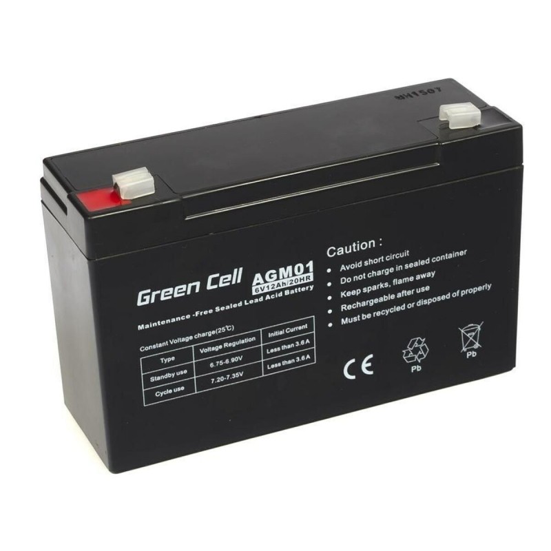 Batteria per Gruppo di Continuità UPS Green Cell AGM01 12 Ah Batteria per Gruppo di Continuità UPS Green Cell AGM01 12 Ah