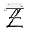 Scrivania Huzaro Hero 2.5 Bianco Nero Alluminio 120 x 60 cm