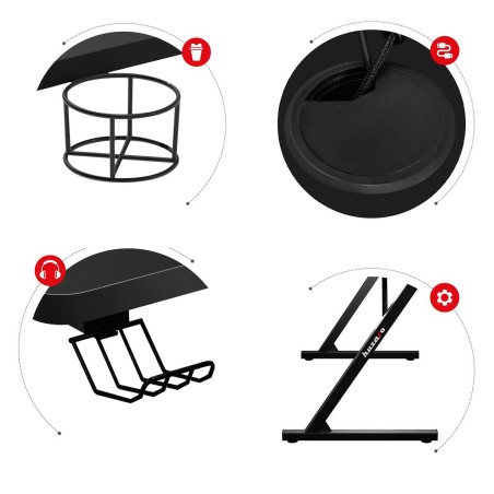 Scrivania Huzaro HZ-Hero 1.8 Black Nero Acciaio
