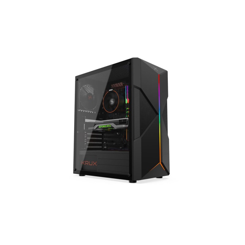 Case computer desktop ATX Krux ASTRAL Bianco Nero Case computer desktop ATX Krux ASTRAL Bianco Nero