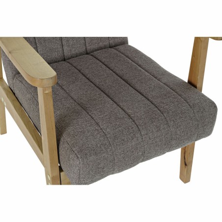 Poltrona DKD Home Decor Naturale Beige Poliestere Pino (63 x 68 x 81 cm)