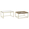 Tavolino da Caffè DKD Home Decor Dorato Naturale 90 x 60 x 45 cm
