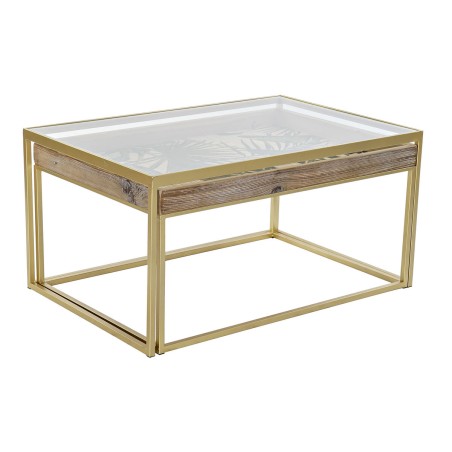 Tavolino da Caffè DKD Home Decor Dorato Naturale 90 x 60 x 45 cm