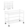 Scaffale Confortime Bianco Ferro Pieghevole Con ruote (67 x 30 x 44,8 cm)