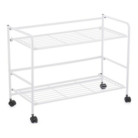 Scaffale Confortime Bianco Ferro Pieghevole Con ruote (67 x 30 x 44,8 cm)