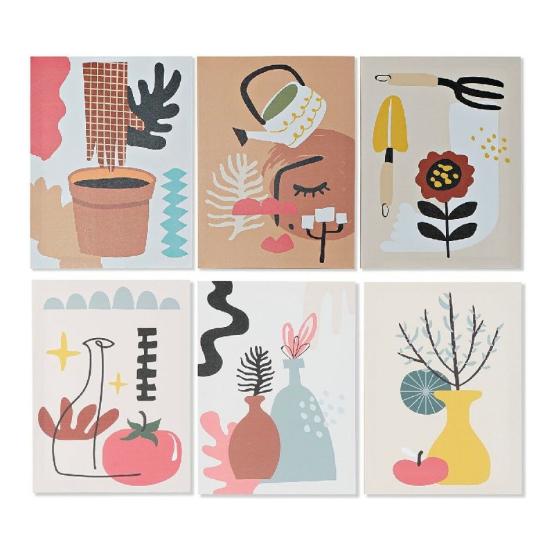 Quadro DKD Home Decor Plants Vaso Scandinavo 30 x 1,8 x 40 cm Multicolore Quadro DKD Home Decor Plants Vaso Scandinavo 30 x 1,8 x 40 cm Multicolore