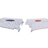 Set biancheria da tavola DKD Home Decor 150 x 250 x 0,5 cm Rosso Azzurro Bianco (2 Unità)