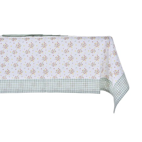 Set biancheria da tavola DKD Home Decor Fiori Verde 150 x 150 x 0,5 cm