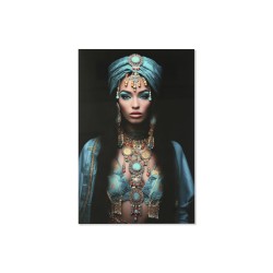 Quadro Home ESPRIT Azzurro Nero Stampato 100 x 0,4 x 150 cm