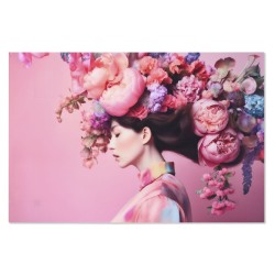 Quadro Home ESPRIT Rosa Stampato 150 x 0,4 x 100 cm