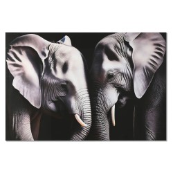Quadro Home ESPRIT Nero Grigio Stampato 150 x 0,4 x 100 cm