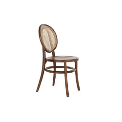 Sedia DKD Home Decor Marrone scuro Rattan Legno di olmo 43 x 43 x 89 cm Griglia