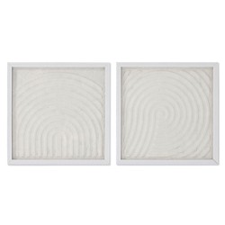 Quadro Home ESPRIT Bianco Naturale Moderno Scandinavo 35 x 2 x 35 cm