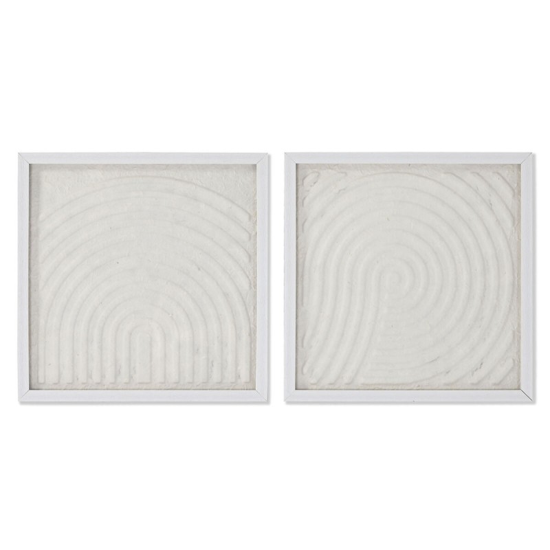 Quadro Home ESPRIT Bianco Naturale Moderno Scandinavo 35 x 2 x 35 cm Quadro Home ESPRIT Bianco Naturale Moderno Scandinavo 35 x 2 x 35 cm