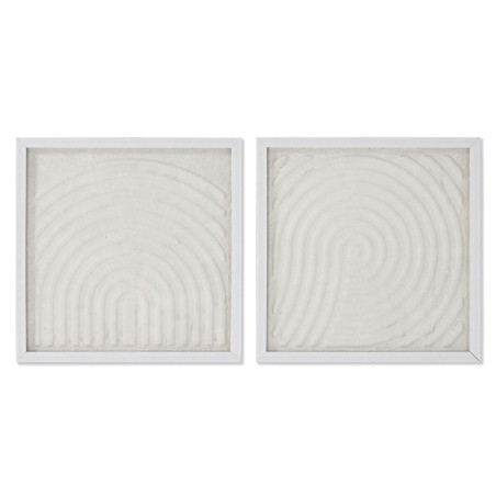 Quadro Home ESPRIT Bianco Naturale Moderno Scandinavo 35 x 2 x 35 cm