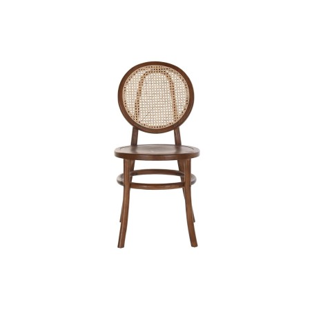 Sedia DKD Home Decor Marrone scuro Rattan Legno di olmo 43 x 43 x 89 cm Griglia