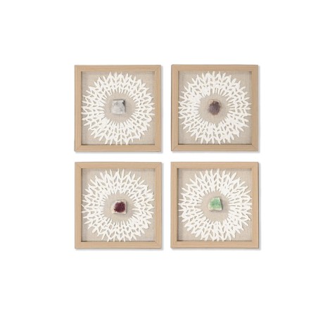 Quadro Home ESPRIT Bianco Naturale Moderno 22 x 2 x 22 cm