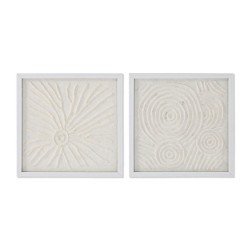 Quadro Home ESPRIT Bianco Naturale Scandinavo 35 x 2 x 35 cm