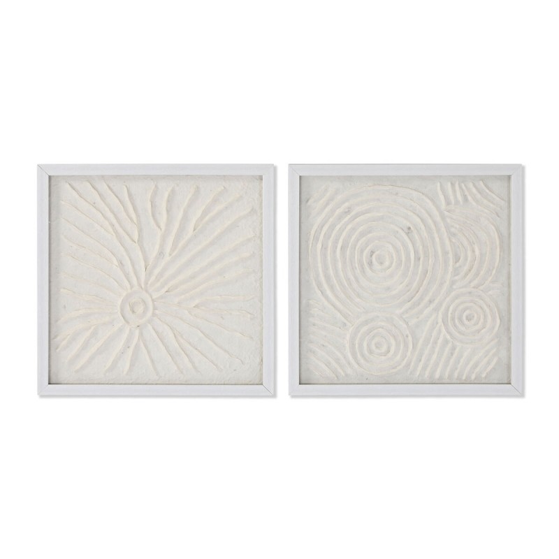 Quadro Home ESPRIT Bianco Naturale Scandinavo 35 x 2 x 35 cm Quadro Home ESPRIT Bianco Naturale Scandinavo 35 x 2 x 35 cm