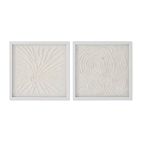 Quadro Home ESPRIT Bianco Naturale Scandinavo 35 x 2 x 35 cm