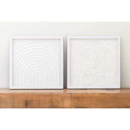 Quadro Home ESPRIT Bianco Naturale Scandinavo 35 x 2 x 35 cm