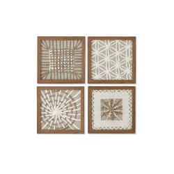 Quadro Home ESPRIT Bianco Naturale Moderno 22 x 2 x 22 cm