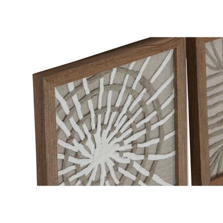 Quadro Home ESPRIT Bianco Naturale Moderno 22 x 2 x 22 cm