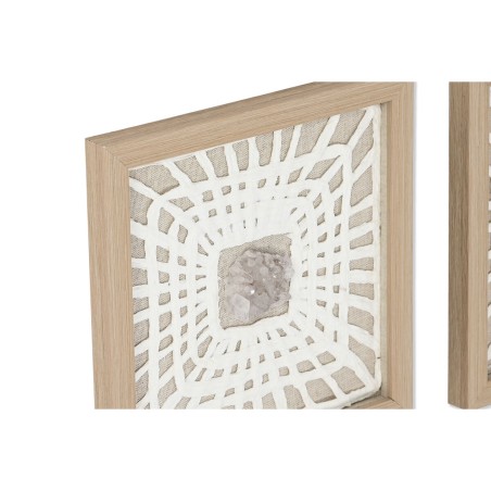 Quadro Home ESPRIT Bianco Naturale Moderno 22 x 2 x 22 cm