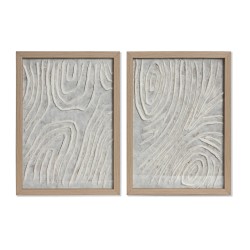 Quadro Home ESPRIT Bianco Naturale Scandinavo 25 x 2 x 35 cm