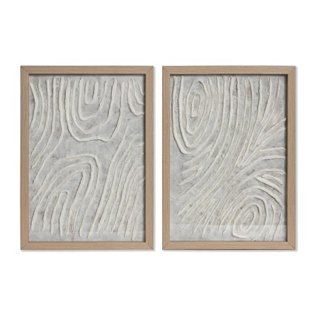 Quadro Home ESPRIT Bianco Naturale Scandinavo 25 x 2 x 35 cm