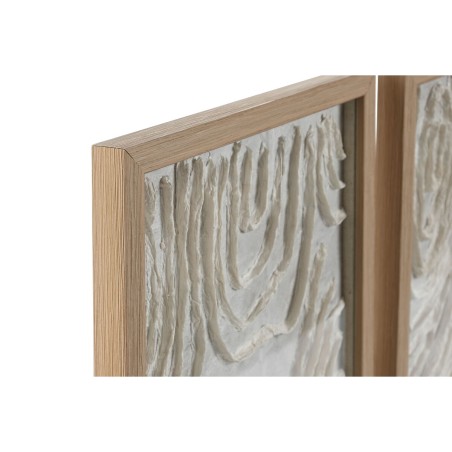 Quadro Home ESPRIT Bianco Naturale Scandinavo 25 x 2 x 35 cm