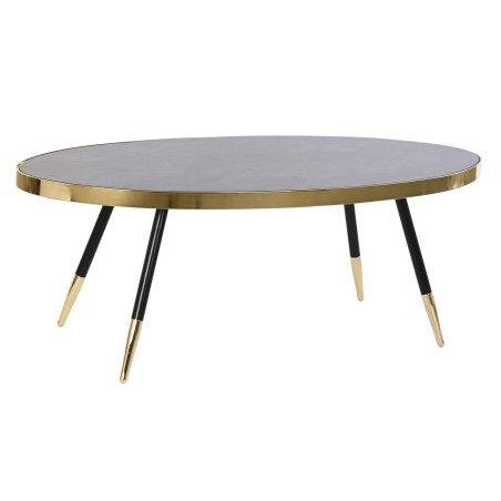 Tavolino da Caffè DKD Home Decor Nero Dorato Cristallo Acciaio 110 x 50 x 41,5 cm