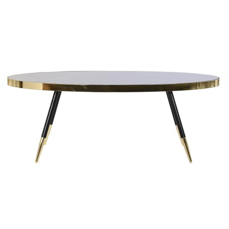 Tavolino da Caffè DKD Home Decor Nero Dorato Cristallo Acciaio 110 x 50 x 41,5 cm