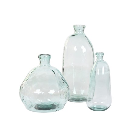 Vaso Home ESPRIT Trasparente Vetro riciclato 34 x 34 x 73 cm