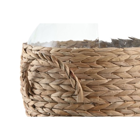 Vaso Home ESPRIT Trasparente Marrone Chiaro Cristallo Naturale 37 x 37 x 55 cm