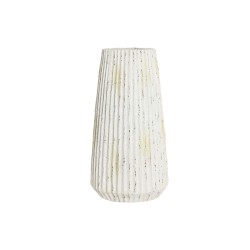 Vaso Home ESPRIT Bianco Magnesio 28 x 28 x 53 cm