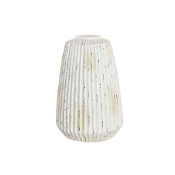 Vaso Home ESPRIT Bianco Magnesio 28 x 28 x 41 cm