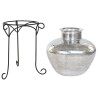Vaso Home ESPRIT Nero Argentato Alluminio 45 x 45 x 95 cm