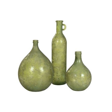 Vaso Home ESPRIT Verde Vetro riciclato Finitura invecchiata 40 x 40 x 56 cm