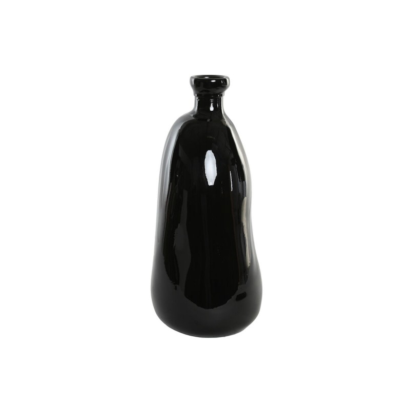 Vaso Home ESPRIT Nero Vetro riciclato 22 x 22 x 51 cm