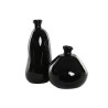 Vaso Home ESPRIT Nero Vetro riciclato 22 x 22 x 51 cm