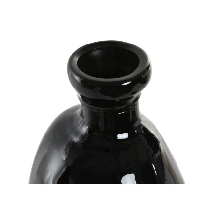 Vaso Home ESPRIT Nero Vetro riciclato 22 x 22 x 51 cm