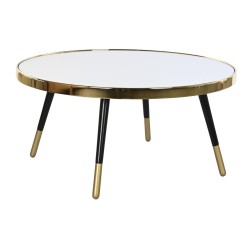Tavolino da Caffè DKD Home Decor Glamour Dorato Argentato Acciaio Specchio 82,5 x 82,5 x 40 cm