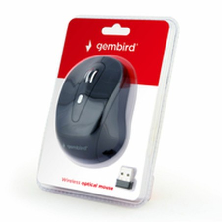 Mouse senza Fili GEMBIRD MUSW-6B-01 Nero Monocromatica 1600 dpi